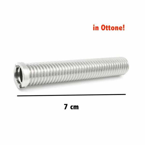 Vite bussola per Piletta Basket in ottone M12 x 70 - Lb Plast