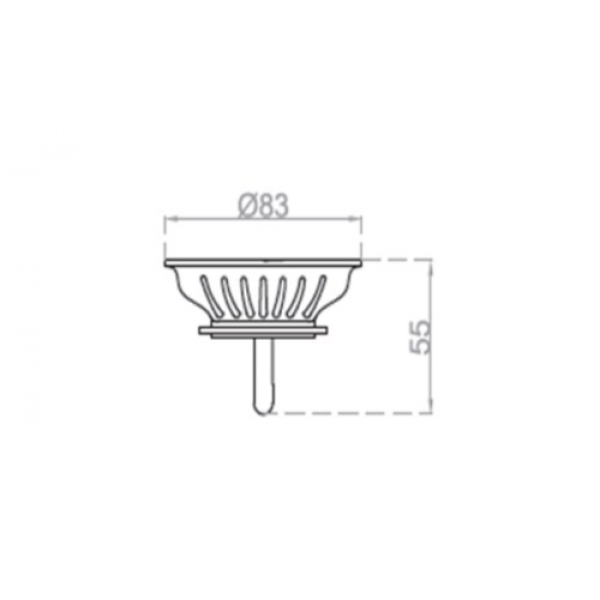 Tappo cestello per Piletta Basket classic da 90 per Lavello Cucina - Lb Plast - immagine 2