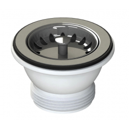 Piletta Basket Inox Foro da 70 - per Lavello Cucina D. 11/2" con Cestello - Lb Plast