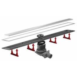 Canalina Doccia pavimento confluo compact line 55 cm acciaio - Pestan