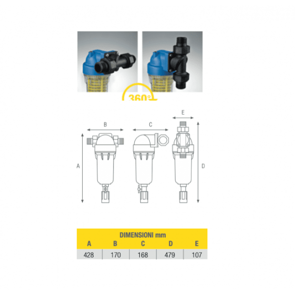 FILTRO HYDRA AUTOPULENTE DS MP 3/4 1" RLH 90mcr  - Atlas - immagine 2