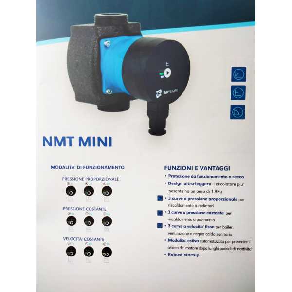 Circolatore NMT MINI INVERTER 25/60mt 11/2" Interasse 180 mm - IMP Pumps - immagine 2