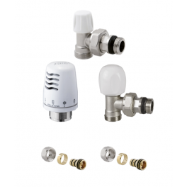 Kit Valvole 1/2 per radiatori con comando termostatico e adatt. multistrato 16x2 - ICMA