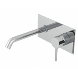 Miscelatore Lavabo a Muro Serie Micro con Piastra - OIOLI RUBINETTERIE