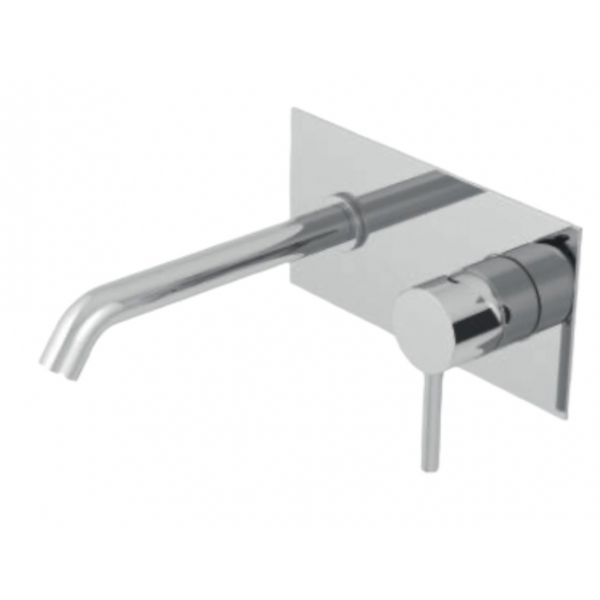 Miscelatore Lavabo a Muro Serie Micro con Piastra - OIOLI RUBINETTERIE