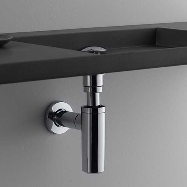 Sifone a vista per lavabo da 11/4" X 32 in ABS Cromato - BAMPI - immagine 2