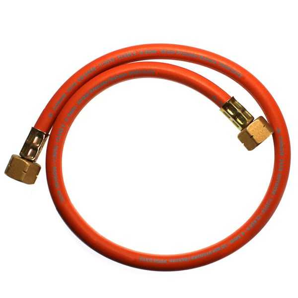 Tubo flessibile gas FF in gomma gpl cm. 100 dado sinistro 1/2 SX