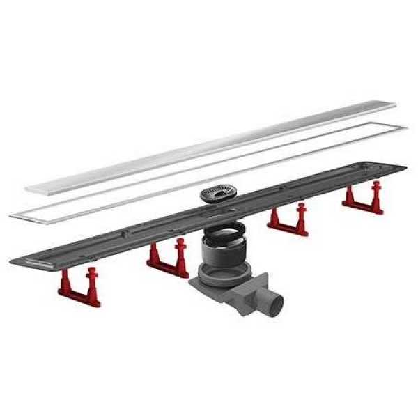 Canalina Doccia pavimento confluo compact line 85 cm acciaio - Pestan