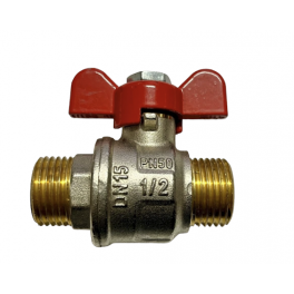 VALVOLA A SFERA MM MASCHIO 1/2 A FARFALLA MOD. GIOVE – NTM