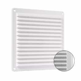 Griglia di aerazione quadrata 230x230 in abs bianca con rete stampata - Vecamco