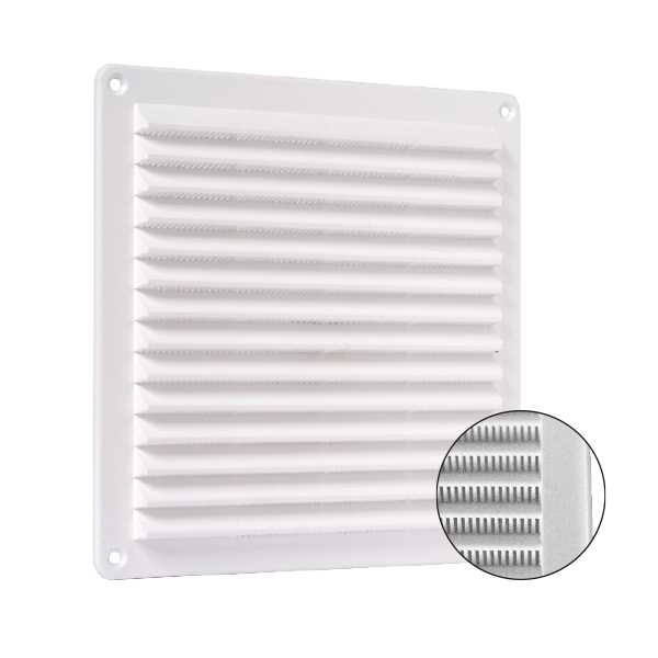 Griglia di aerazione quadrata 230x230 in abs bianca con rete stampata - Vecamco