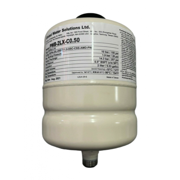 Idrosfera vaso espansione piccolo per autoclave 2 Litri 1/2 90°C - GLOBALWATER