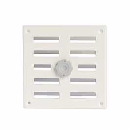 Griglia in metallo 15x15 smaltata bianca con serranda - Vecamco