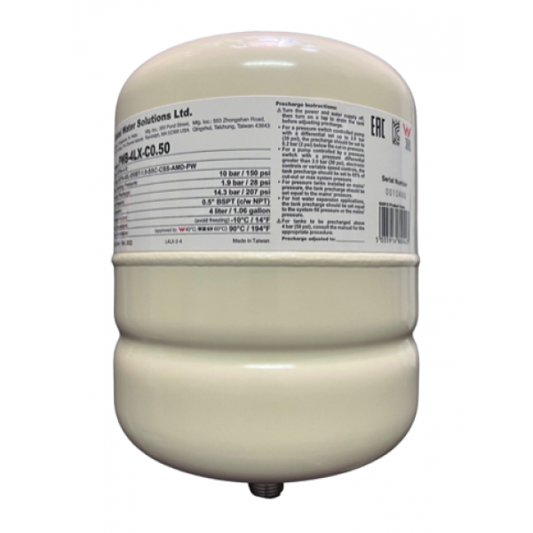 Idrosfera vaso espansione per autoclave 4 Litri 1/2 90°C - GLOBALWATER