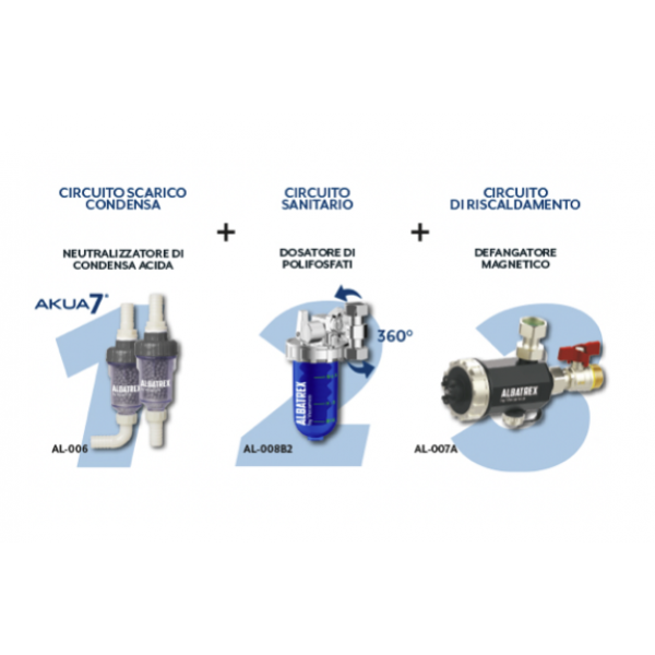Kit Salva Caldaia 3 in 1, Neutralizzatore, Defangatore, Dosatore - VECAMCO