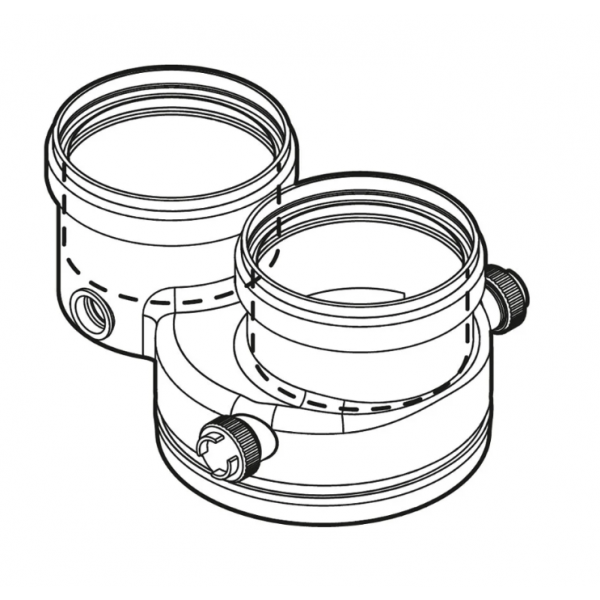 FC-CA80 Kit Scarico Fumi Adattatore Sdoppiato 80 per Caldaia a Condensazione - Bosch