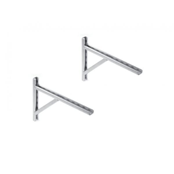 2 Pezzi Mensola a Muro 370 x 280 a squadra Zincata - RACCORDERIE METALLICHE
