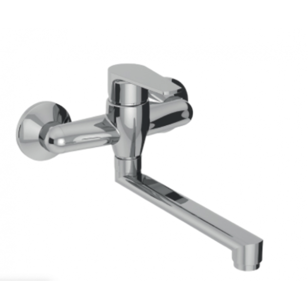 Miscelatore Lavello Cucina A Muro Con Canna Orientabile Serie Star - OIOLI