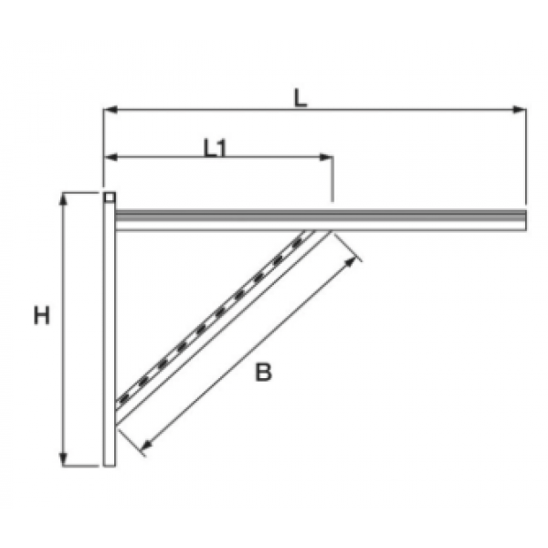 2 Pezzi Mensola a Muro 370 x 280 a squadra Zincata - RACCORDERIE METALLICHE - immagine 2