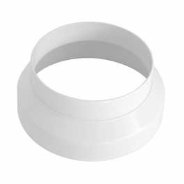 Riduzione cono 150 - 120 MM in abs bianco per Cappa Cucina