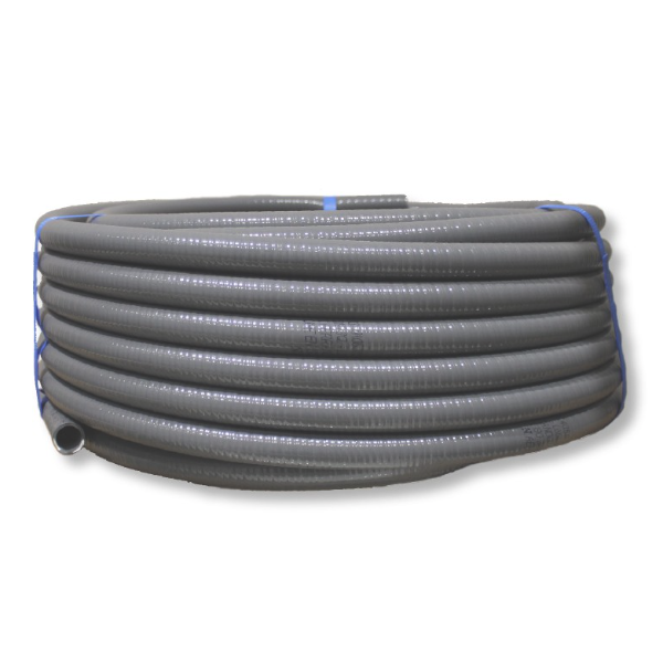 Tubo condensa rinforzato pvc 16/20 grigio - (Vendita al metro)
