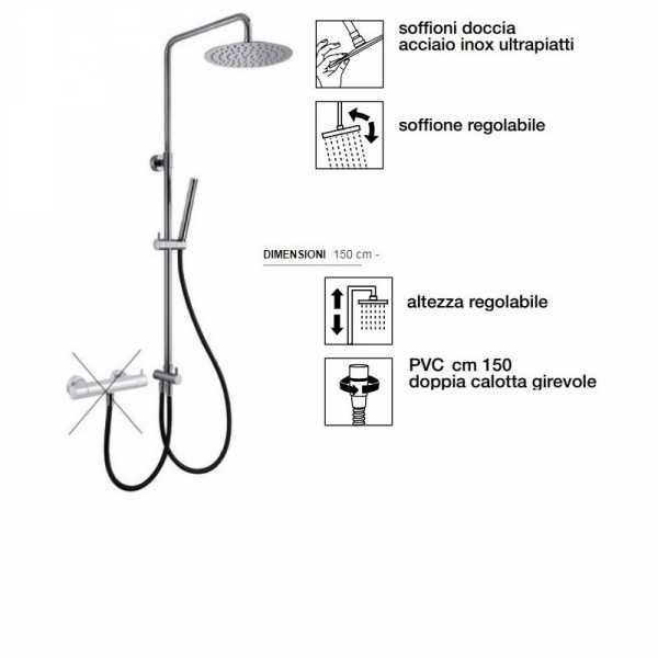 Colonna Doccia Sunset con Deviatore e Soffione 25 cm - Jacuzzi - immagine 2