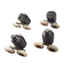 Set 4 Rotelline cuscinetti di ricambio per box doccia cristallo
