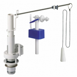 Batteria universale per Cassetta Alta Wc Bagno, funzionamento a catenella + Galleggiante