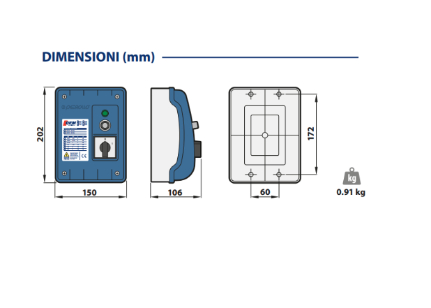 Quadro Elettrico per elettropompa sommersa monofase QEM 1/1,5/2- PEDROLLO - immagine 2