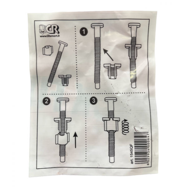 Kit di Fissaggio cerniera per sedile wc polipropilene Atlantic, Boxer, K2, Z3, Baby - immagine 2