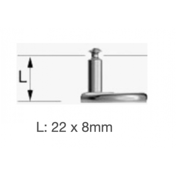 Coppia cerniera in acciaio inox universale modello zero M per copriwater termoindurente - immagine 2