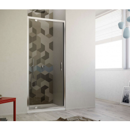 Porta Doccia battente 1 Anta da 100cm H.198 cm in alluminio e vetro temperato da 6mm - CONTEMPORARY Pivot