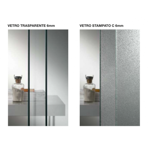 Box Doccia angolare 75x75 H.198 cm in alluminio e vetro temperato da 6mm - SMART - immagine 3