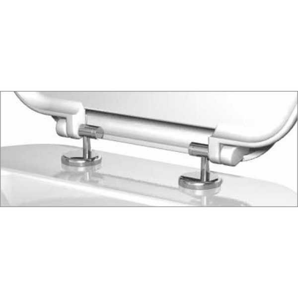 Coppia cerniera in acciaio inox universale modello zero M per copriwater termoindurente - immagine 3