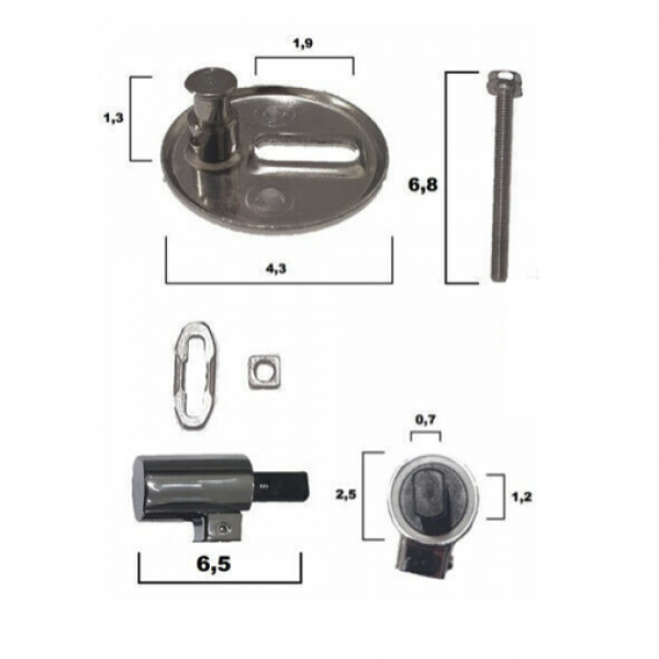 Kit cerniera Soft Close Universale per copriwater termoindurente - immagine 2