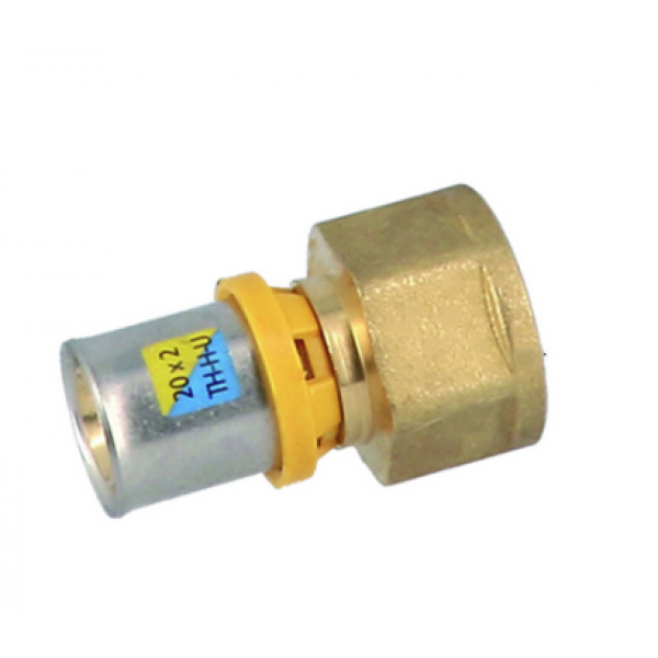 Raccordo Femmina 1/2 x 16 a pressare per Tubo multistrato Acqua e Gas - General Fittings