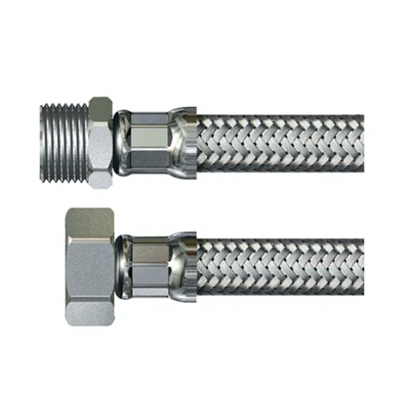 Flessibile Inox mf da 1/2. Varie Lunghezze 25 30 35 40 50 60 100cm