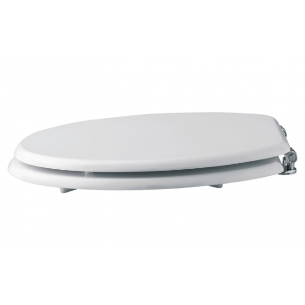 Copriwater Sedile per WC universale in legno bianco - CR - immagine 2