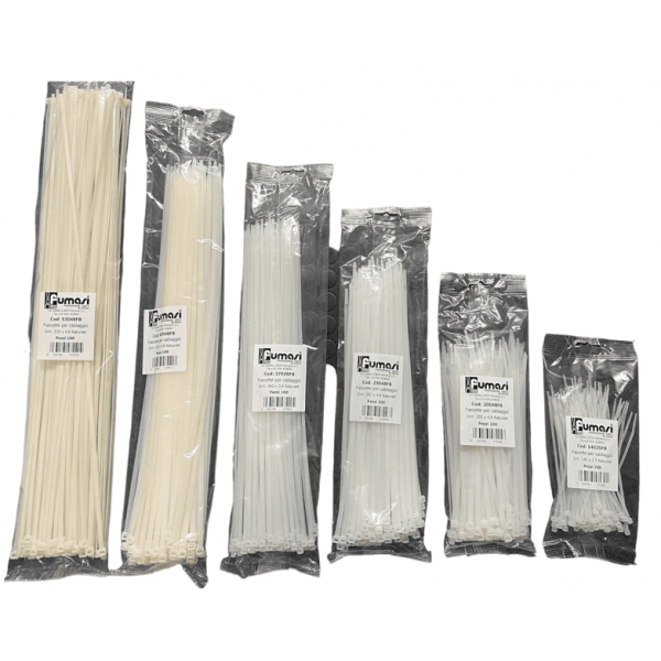 Fascetta in nylon bianca 290 x 4,8 confez. da 100 pezzi