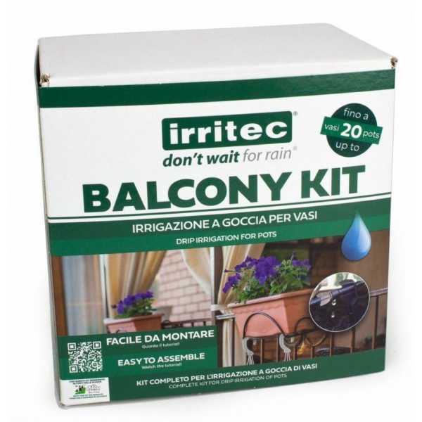 Balcony kit, Irrigazione a goccia pronta per 20 vasi per balcone e terrazzo - Irritec