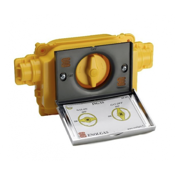 Valvola InGas 3/4 Da Incasso Per Gas Con Box Per Rame o Multistrato - Enolgas