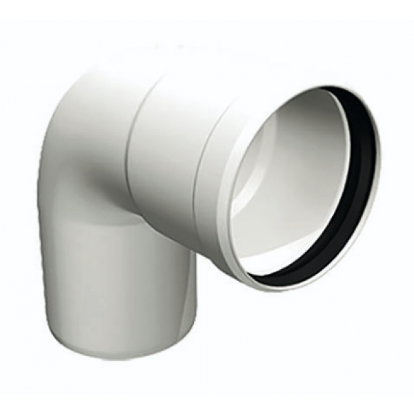Curva PPS a 90° da 80 per Caldaia a Condensazione Scarico Fumi