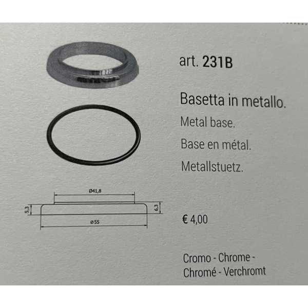 Basetta in metallo cromato per rubinetto miscelatore da 40 - immagine 2