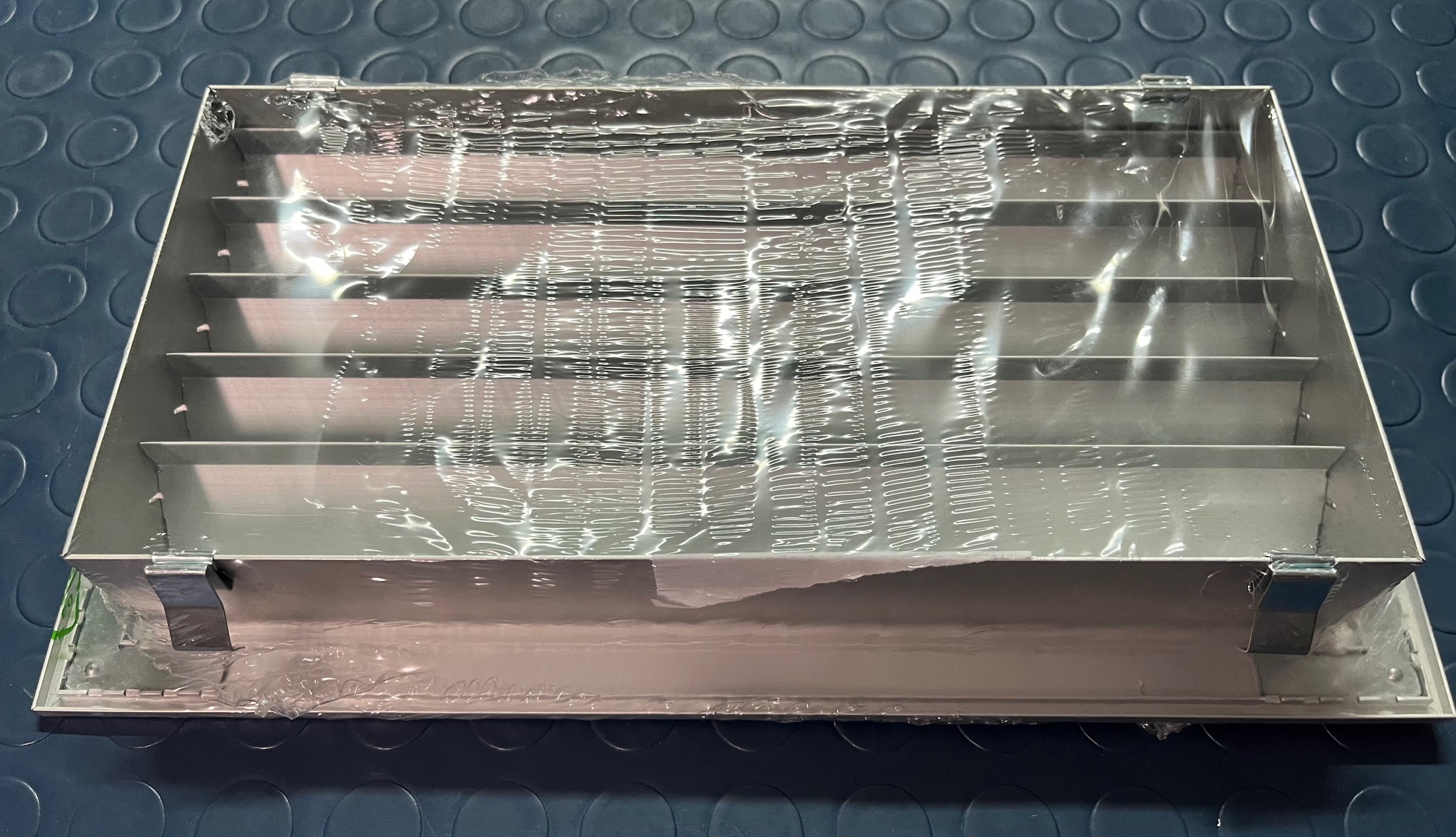 Griglie Ventilazione In Alluminio - 2 Pezzi 48x8 Cm - Colore Inox