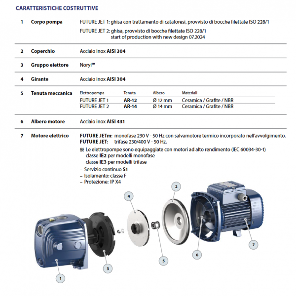 Elettropompa Autodescante Hp 1 Future Jet m 2C - Pedrollo - immagine 2
