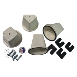Supporti antivibranti a pavimento 4 pezzi mod. a cono altezza 9,5cm