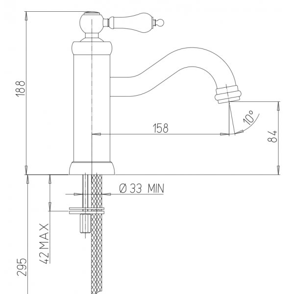 Miscelatore Monoforo Lavabo Serie Tosca - Jacuzzi - immagine 2
