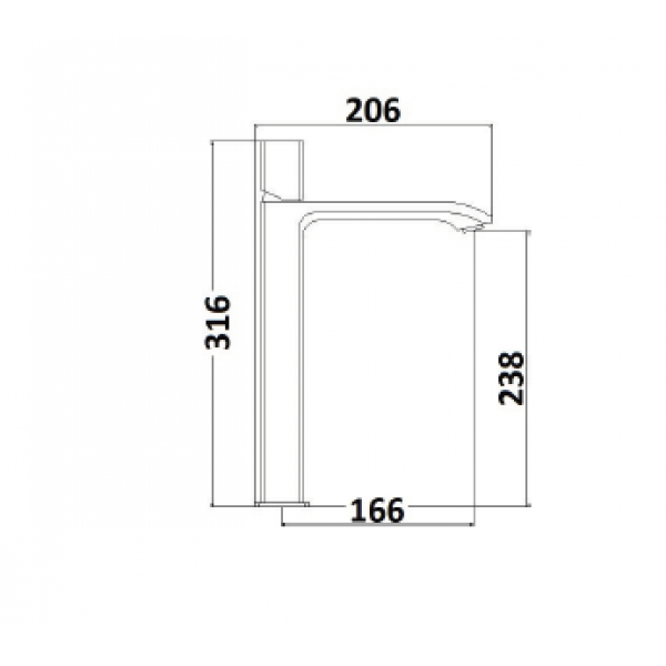 Miscelatore Monoforo Lavabo Alto Serie 21-23 con piletta click clack - immagine 2