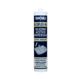 Silicone acetico trasparente resistente alle muffe universale Silcoflex 450 - Sigill