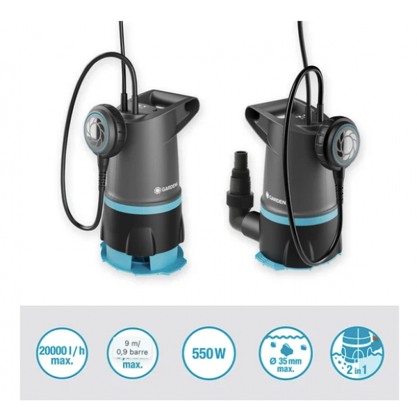 Elettropompa Sommersa 9018 47 per acque sporche con galleggiante 2 in 1 - Gardena - immagine 2